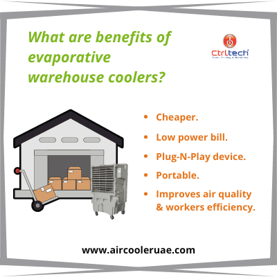 What are the advantages of warehouse evaporative coolers?